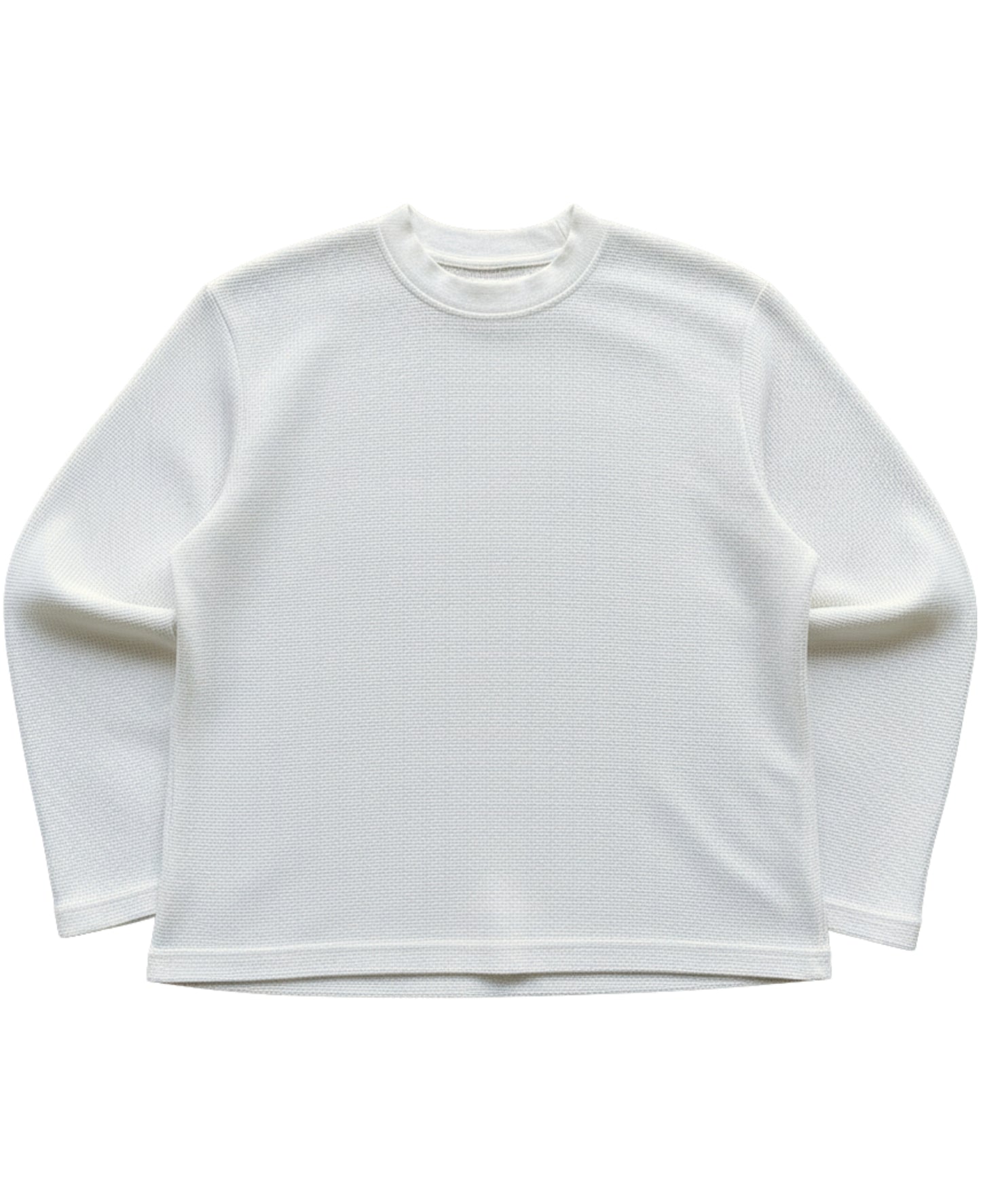 Off-white waffle knit oversized full-sleeve Front Design