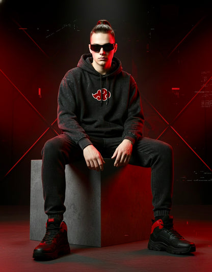 The Red Cloud - Akatsuki - Unisex Acid Washed Hoodie