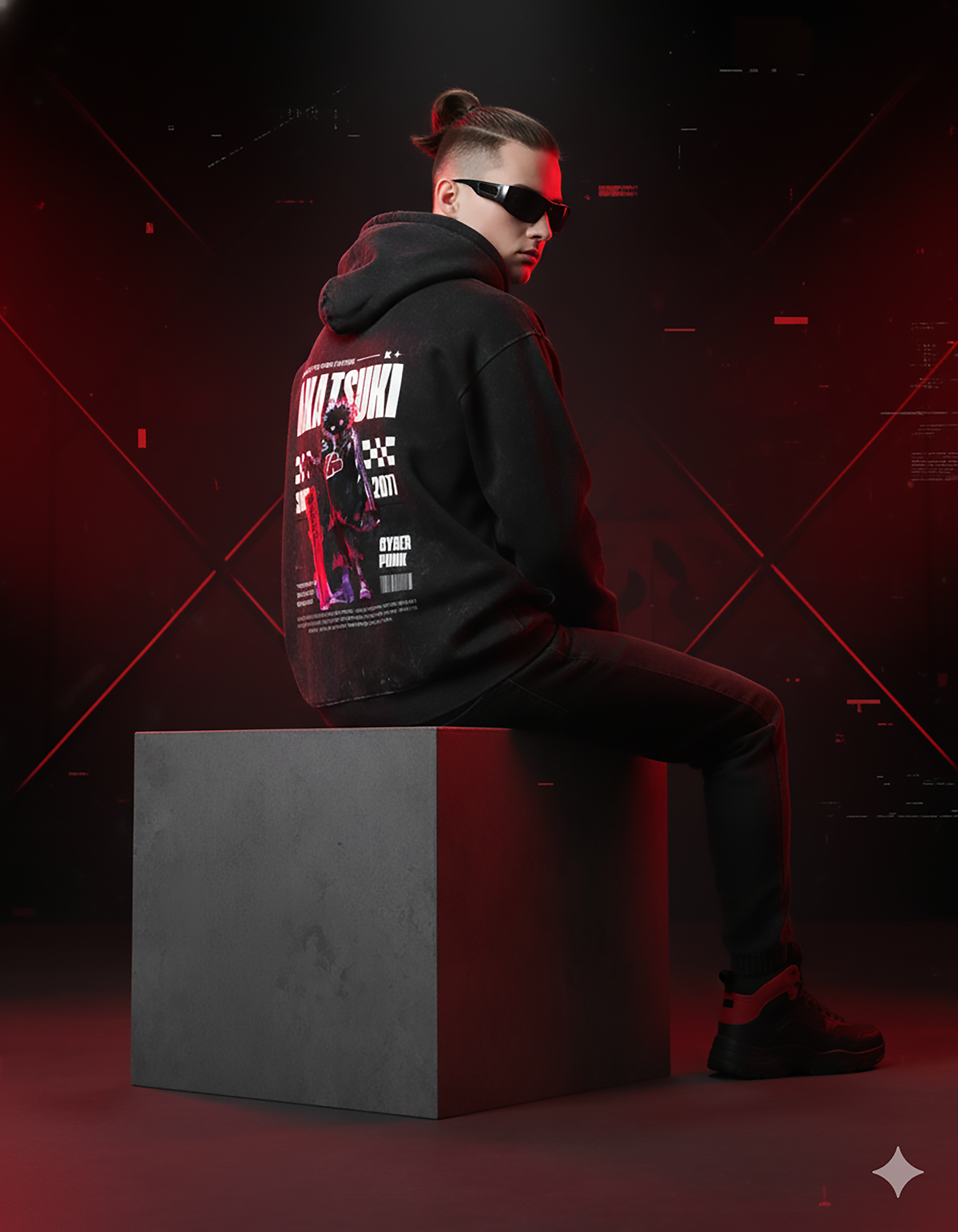 The Red Cloud - Akatsuki - Unisex Acid Washed Hoodie