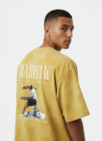 Necessary Evil - Chainsaw man - Unisex Tie Dye Oversized T-Shirt