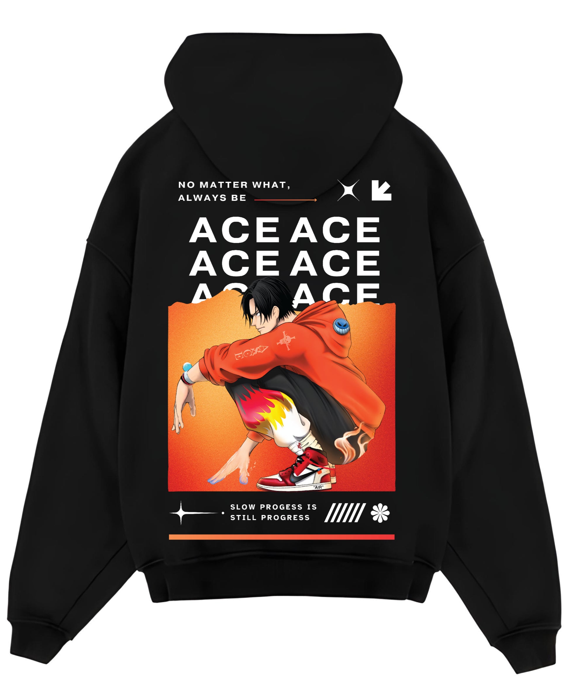 Black Oversized Hoodie Back Design