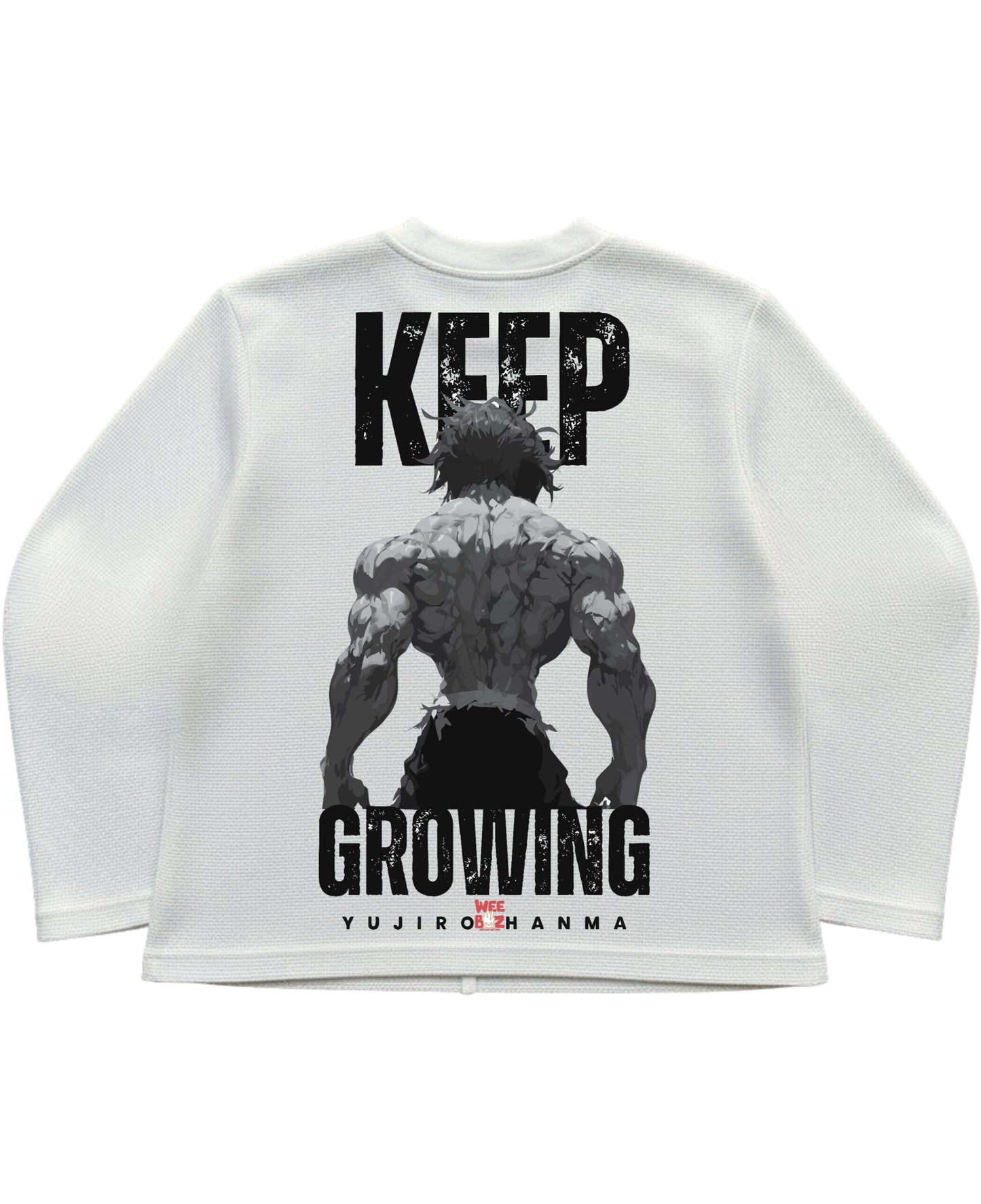 Off-white waffle knit oversized full-sleeve Back Design