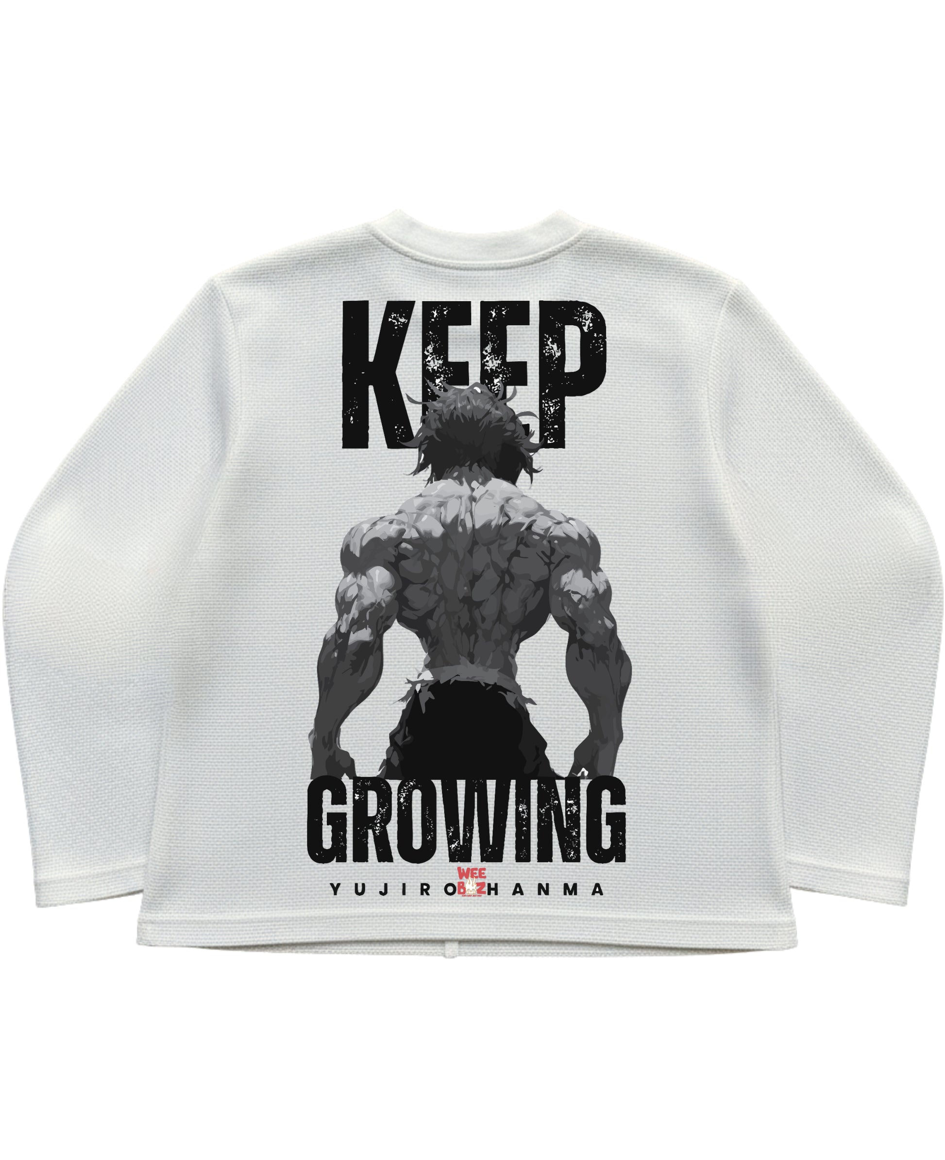 Off-white waffle knit oversized full-sleeve Back Design