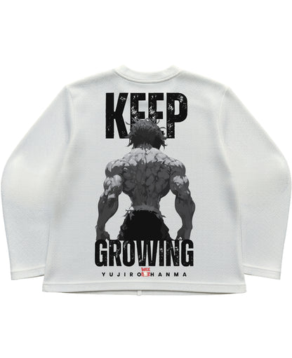 Off-white waffle knit oversized full-sleeve Back Design