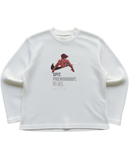 Off-white waffle knit oversized full-sleeve Front Design