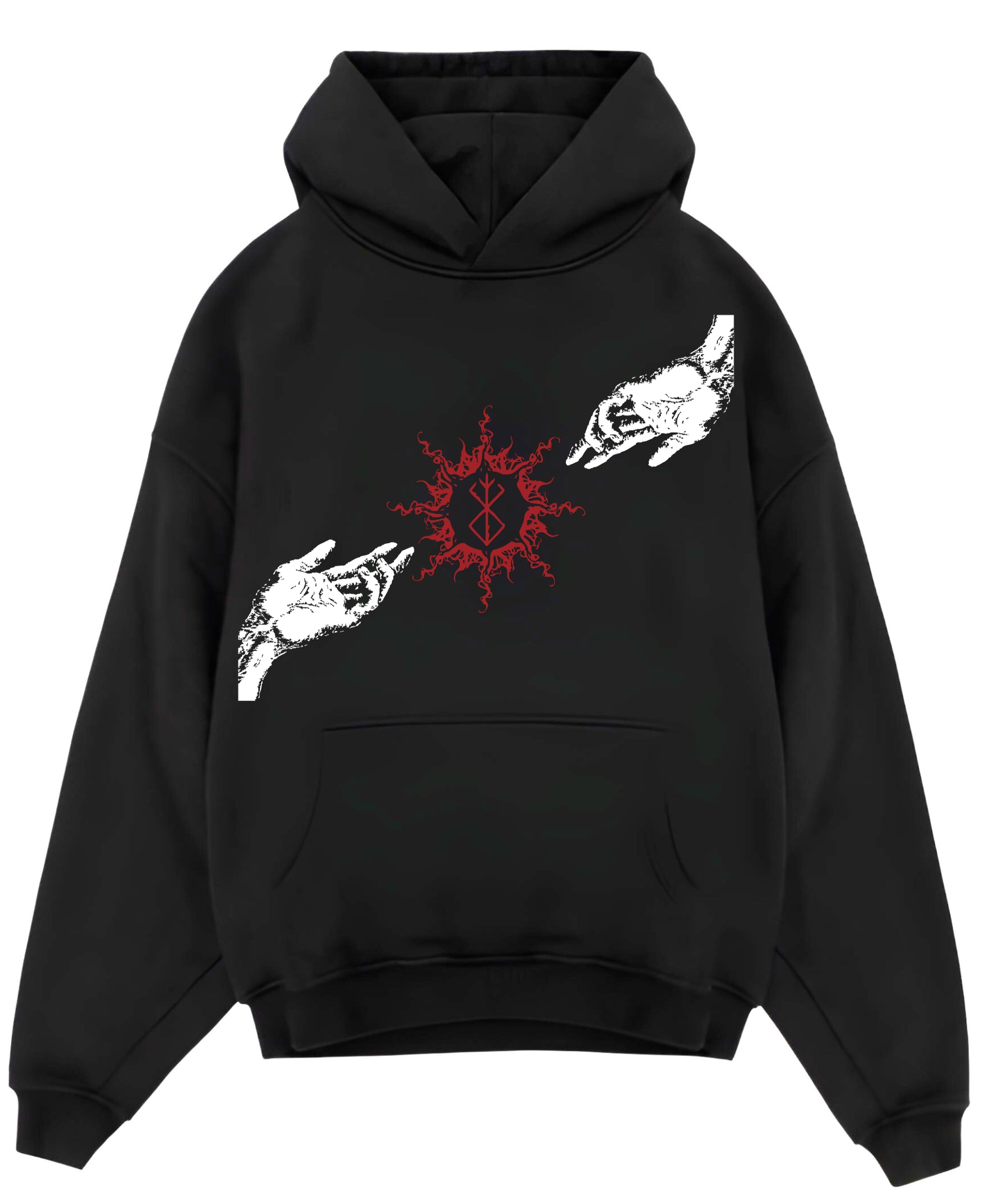 Black Oversized Hoodie Front Design