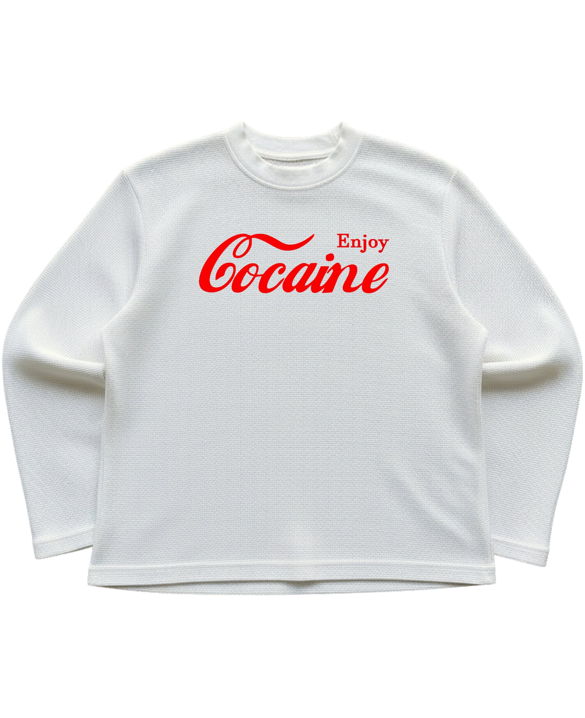 Off-white waffle knit oversized full-sleeve Front Design