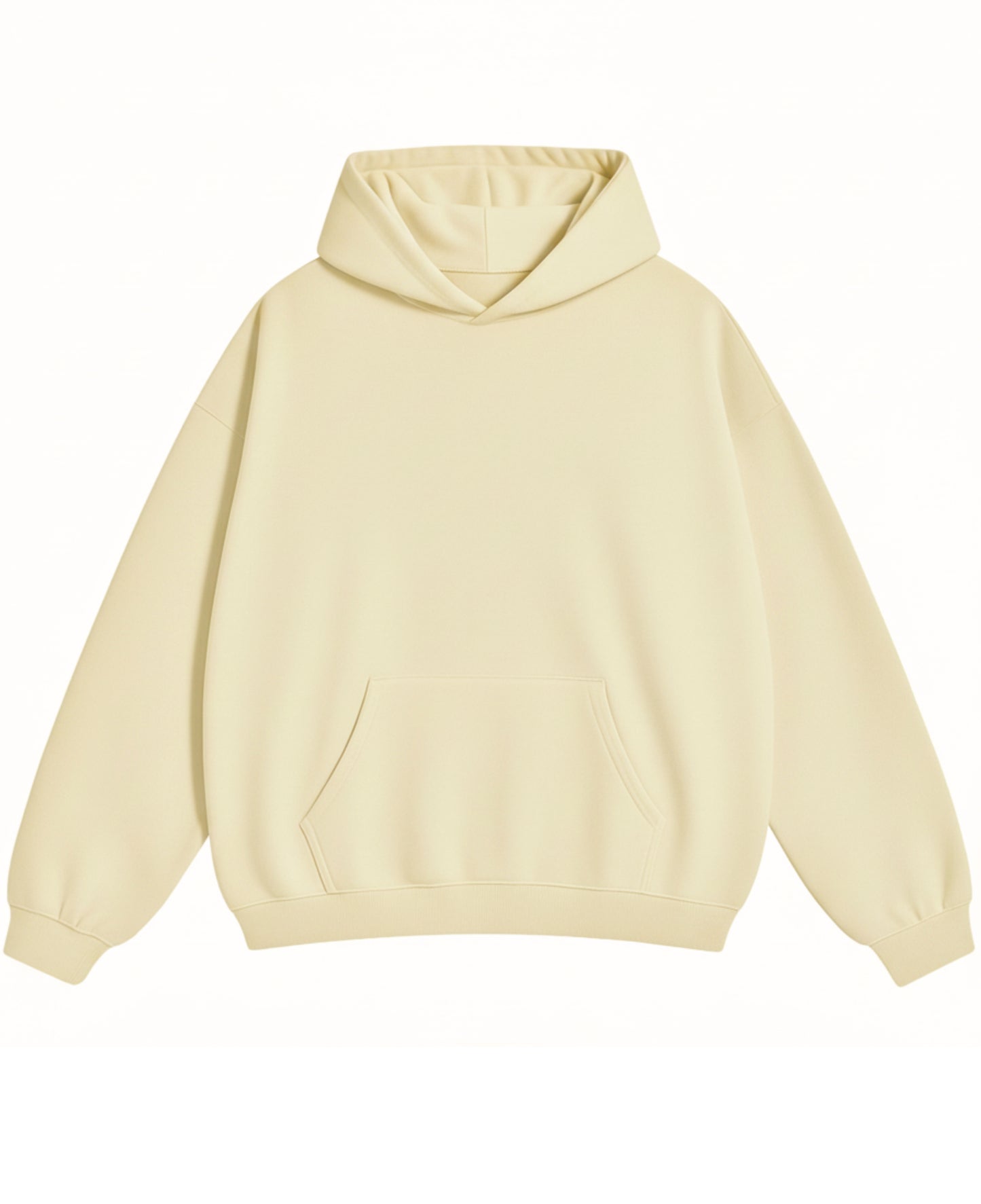 Cream Oversized Hoodie Front Design