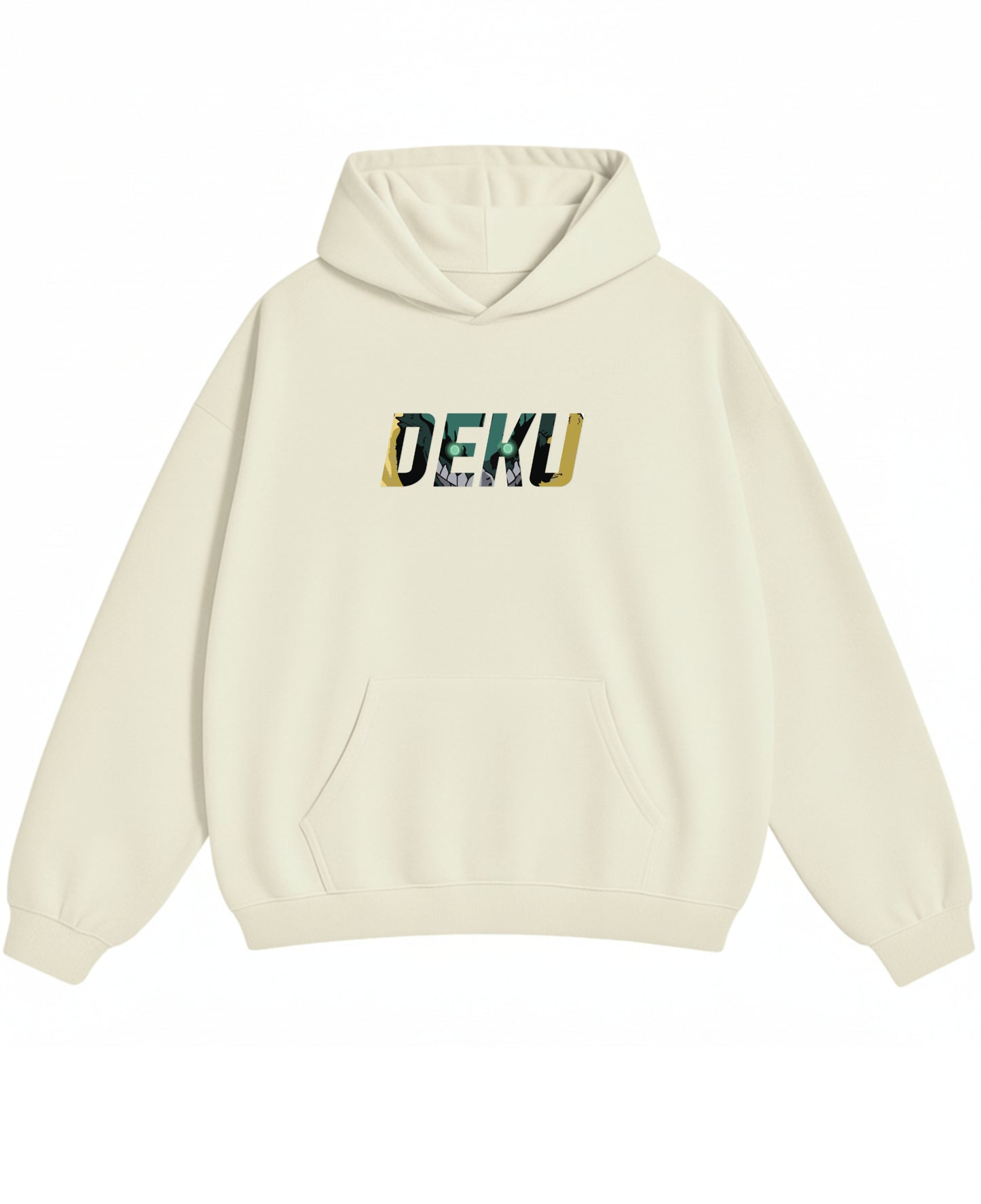 Cream Oversized Hoodie Front Design