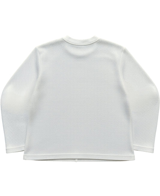 Off-white waffle knit oversized full-sleeve Back Design