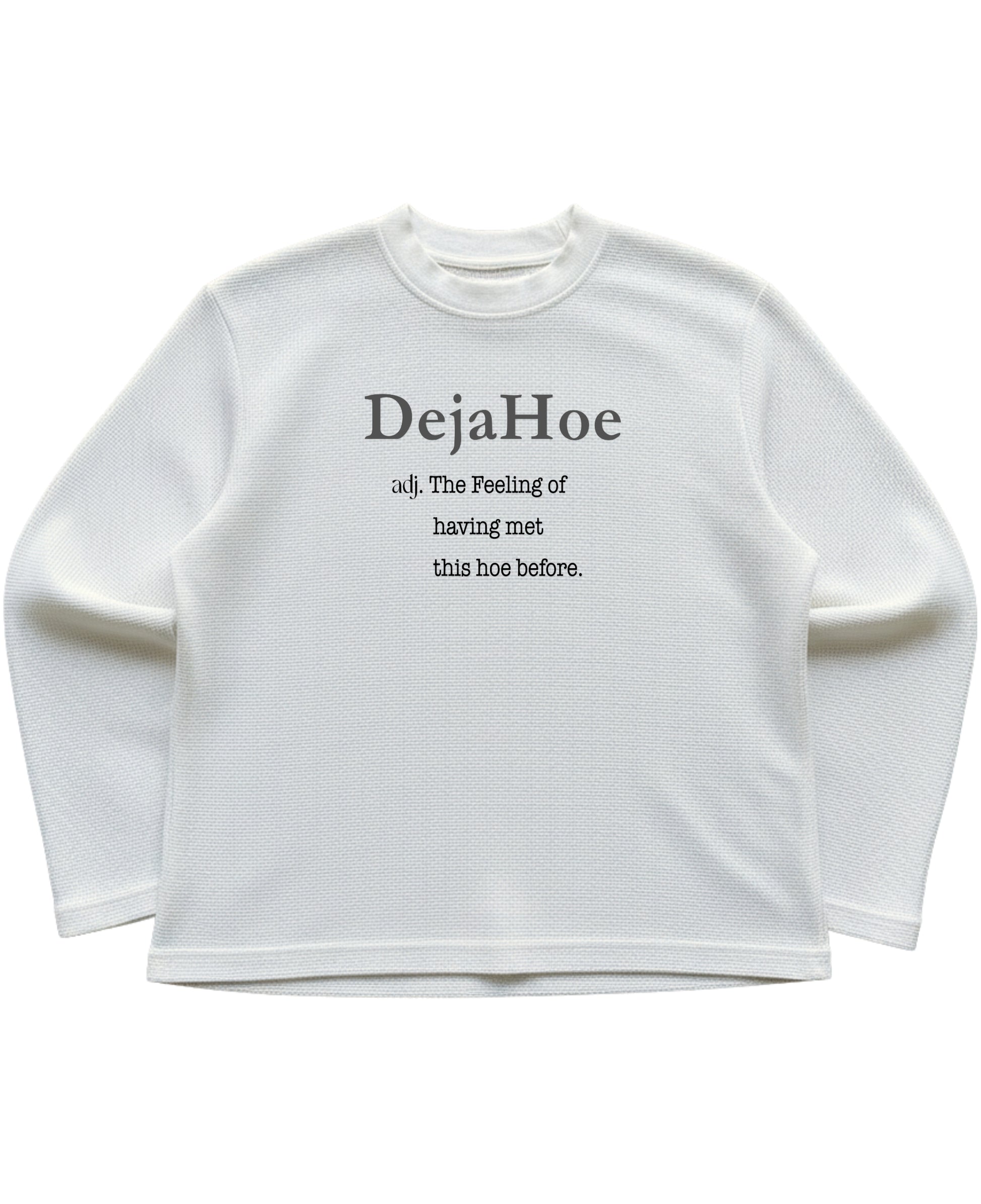 Off-white waffle knit oversized full-sleeve Front Design