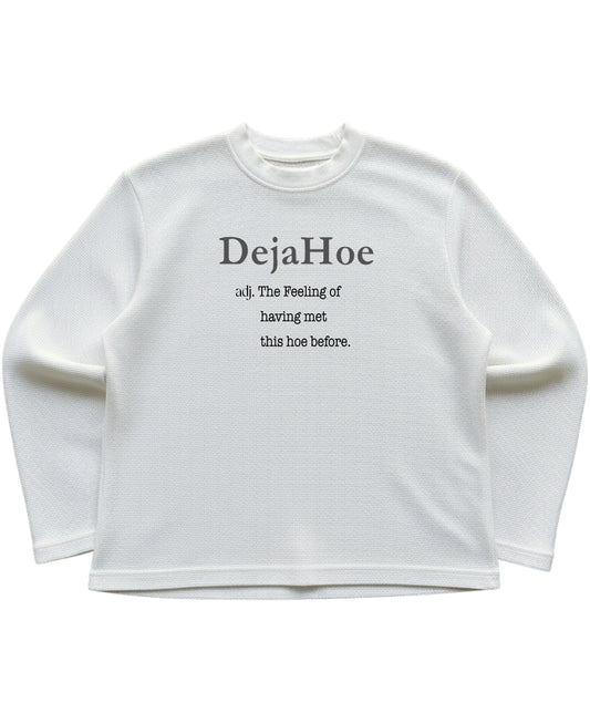 Off-white waffle knit oversized full-sleeve Front Design