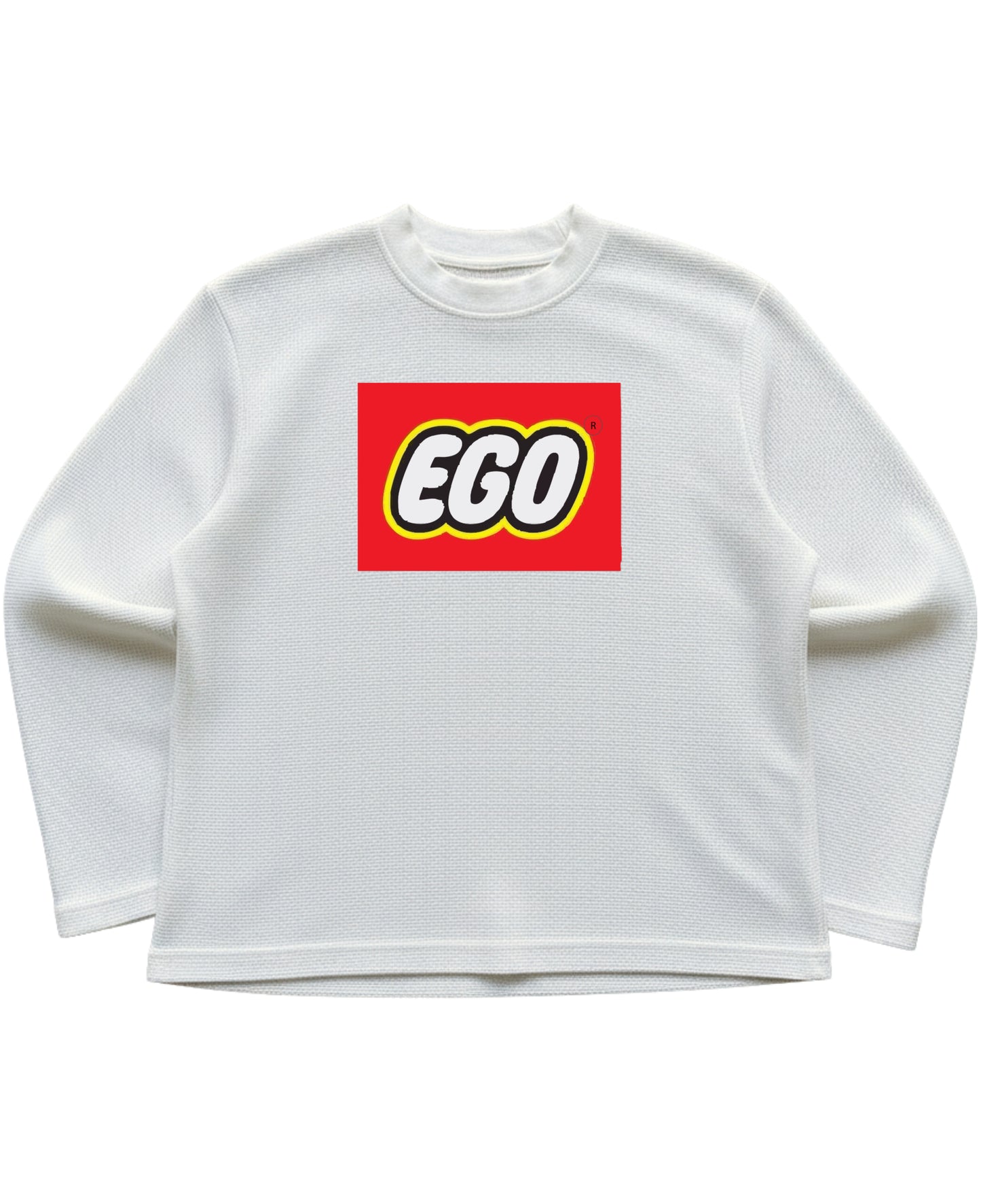 Off-white waffle knit oversized full-sleeve Front Design