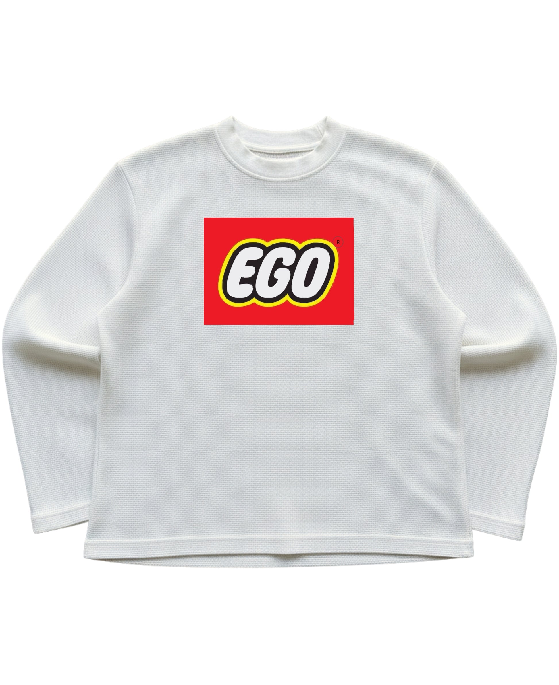 Off-white waffle knit oversized full-sleeve Front Design