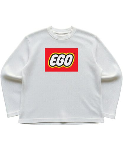 Off-white waffle knit oversized full-sleeve Front Design