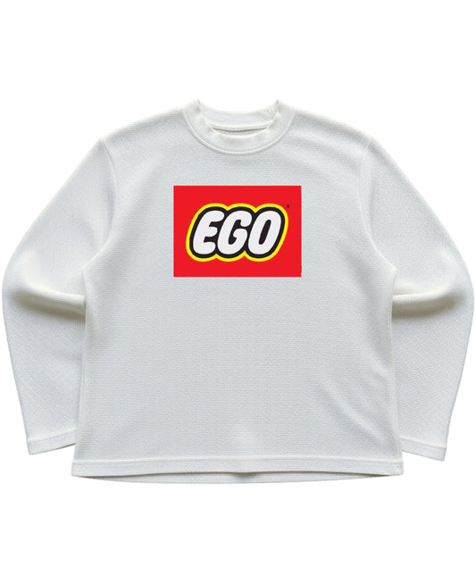 Off-white waffle knit oversized full-sleeve Front Design