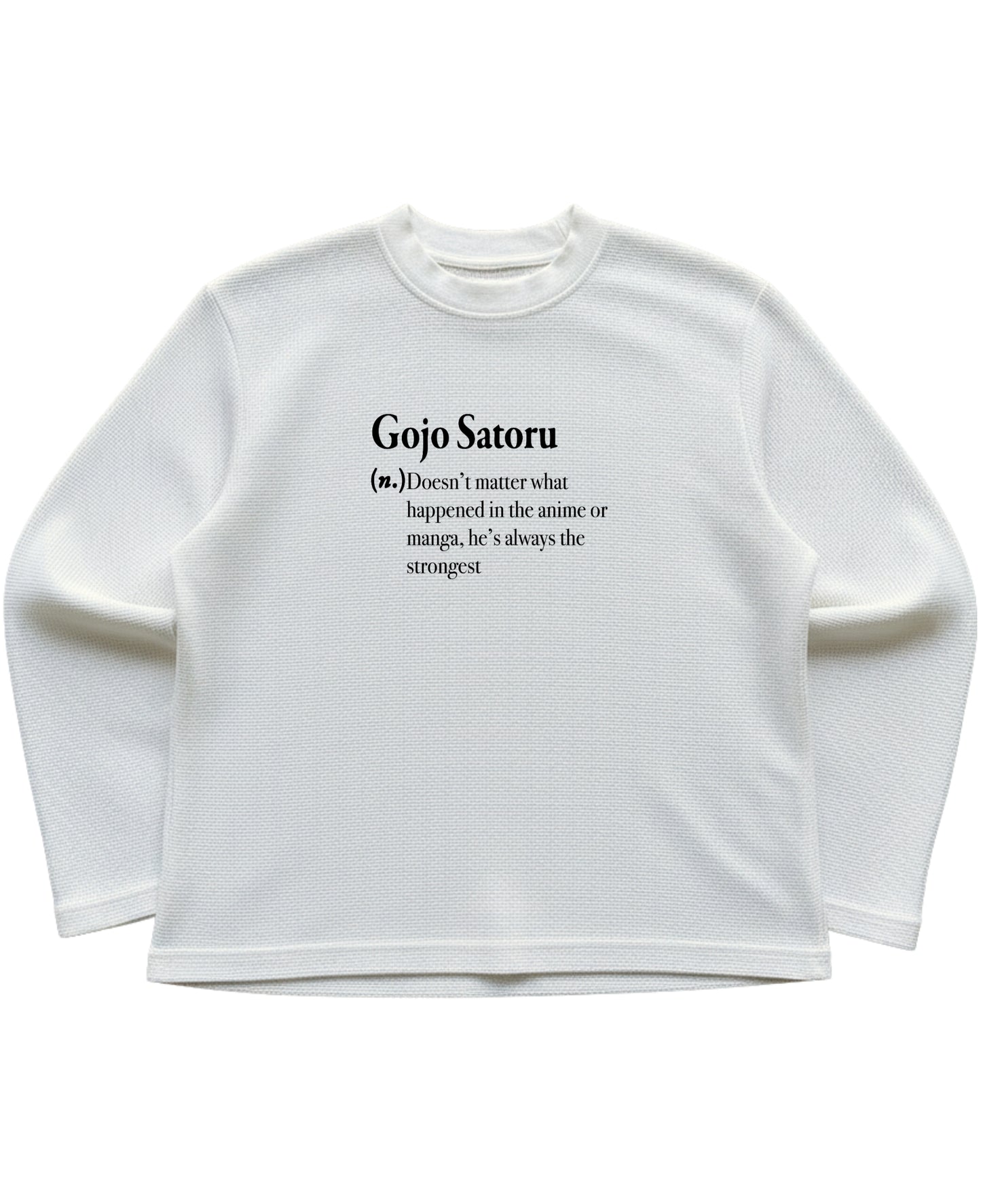 Off-white waffle knit oversized full-sleeve Front Design