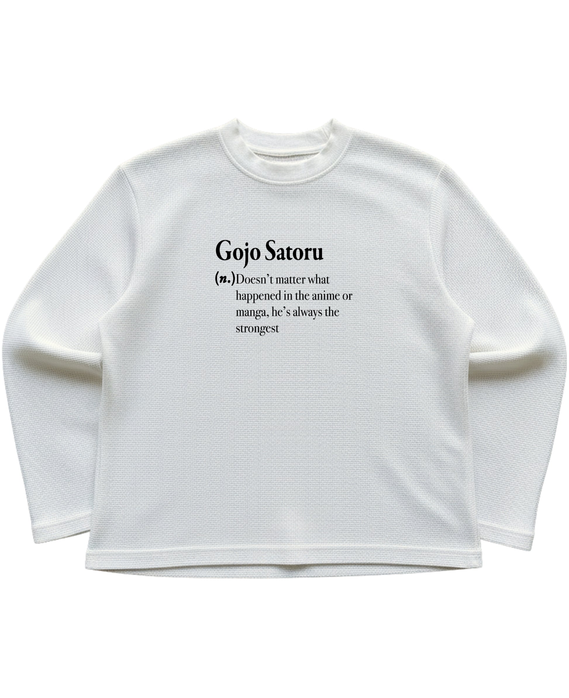 Off-white waffle knit oversized full-sleeve Front Design