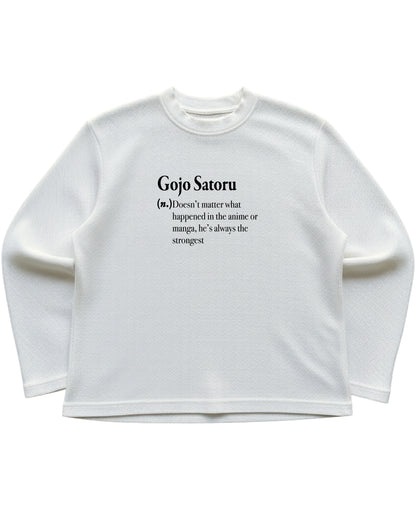 Off-white waffle knit oversized full-sleeve Front Design