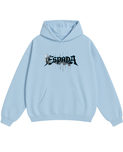 Sky Blue Oversized Hoodie Front Design