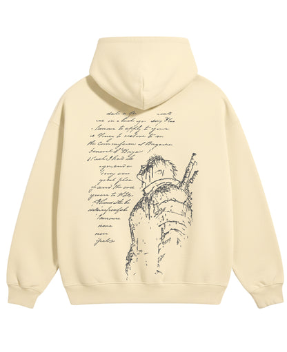 Cream Oversized Hoodie Back Design