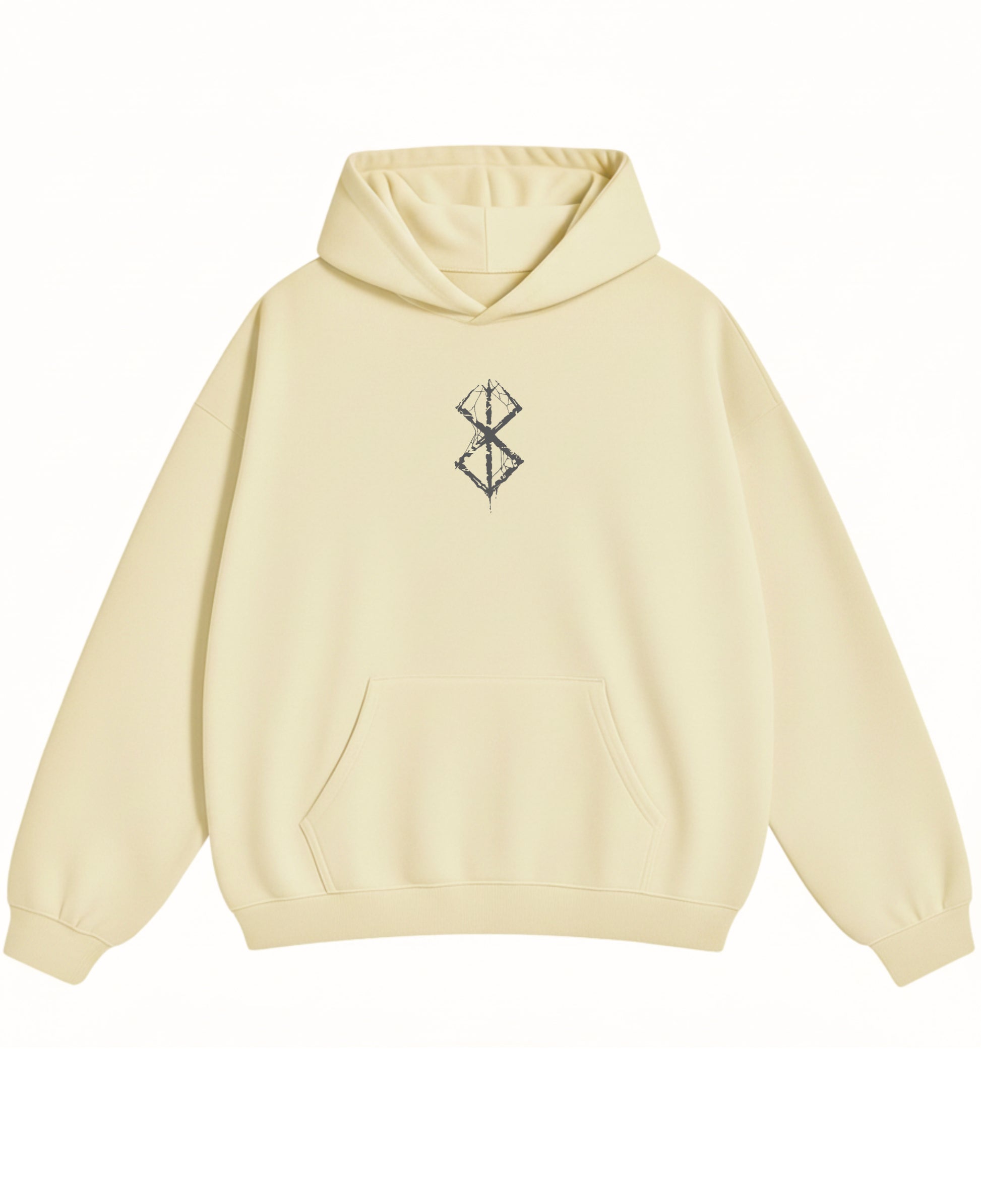 Cream Oversized Hoodie Front Design