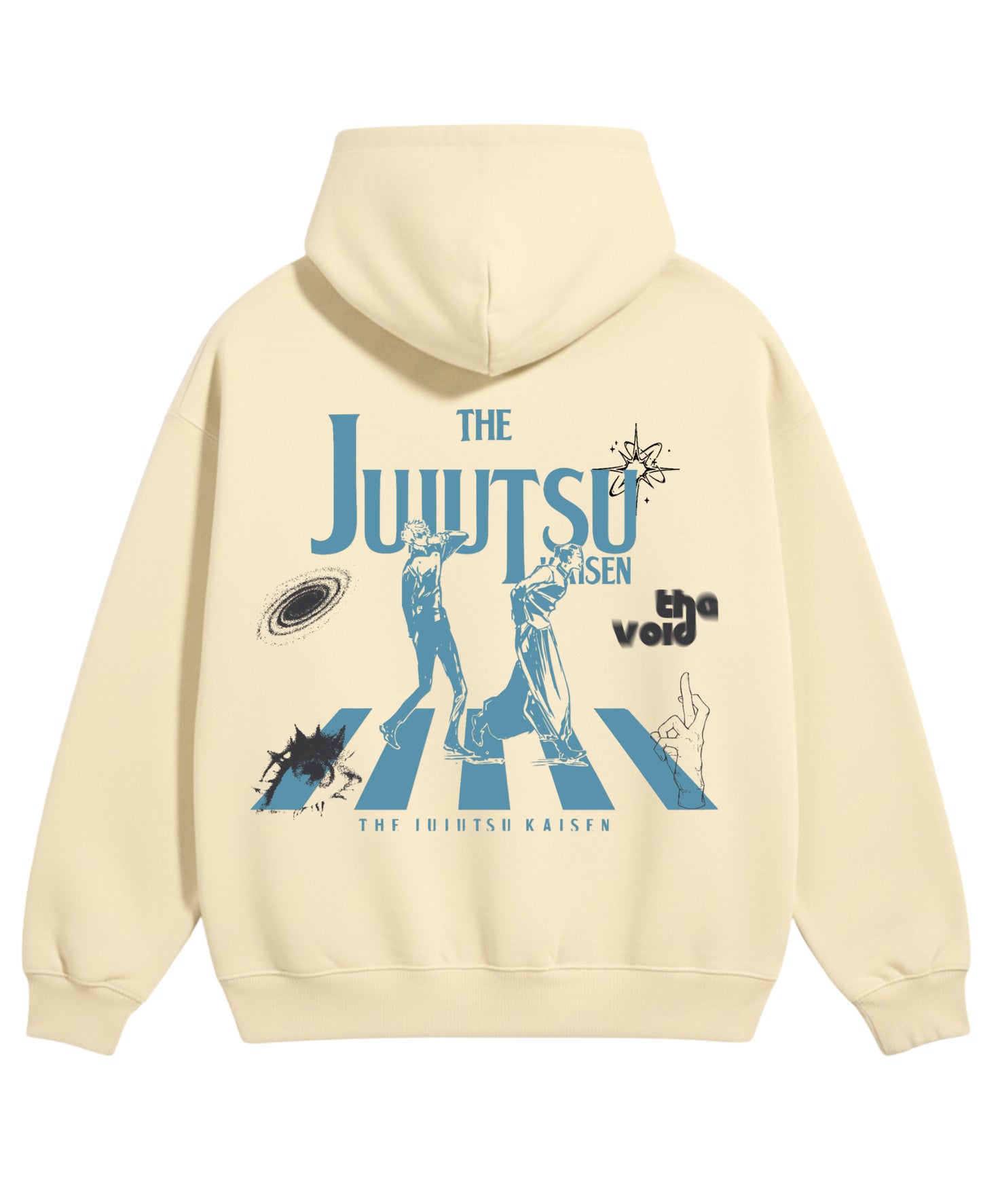 Cream Oversized Hoodie Back Design