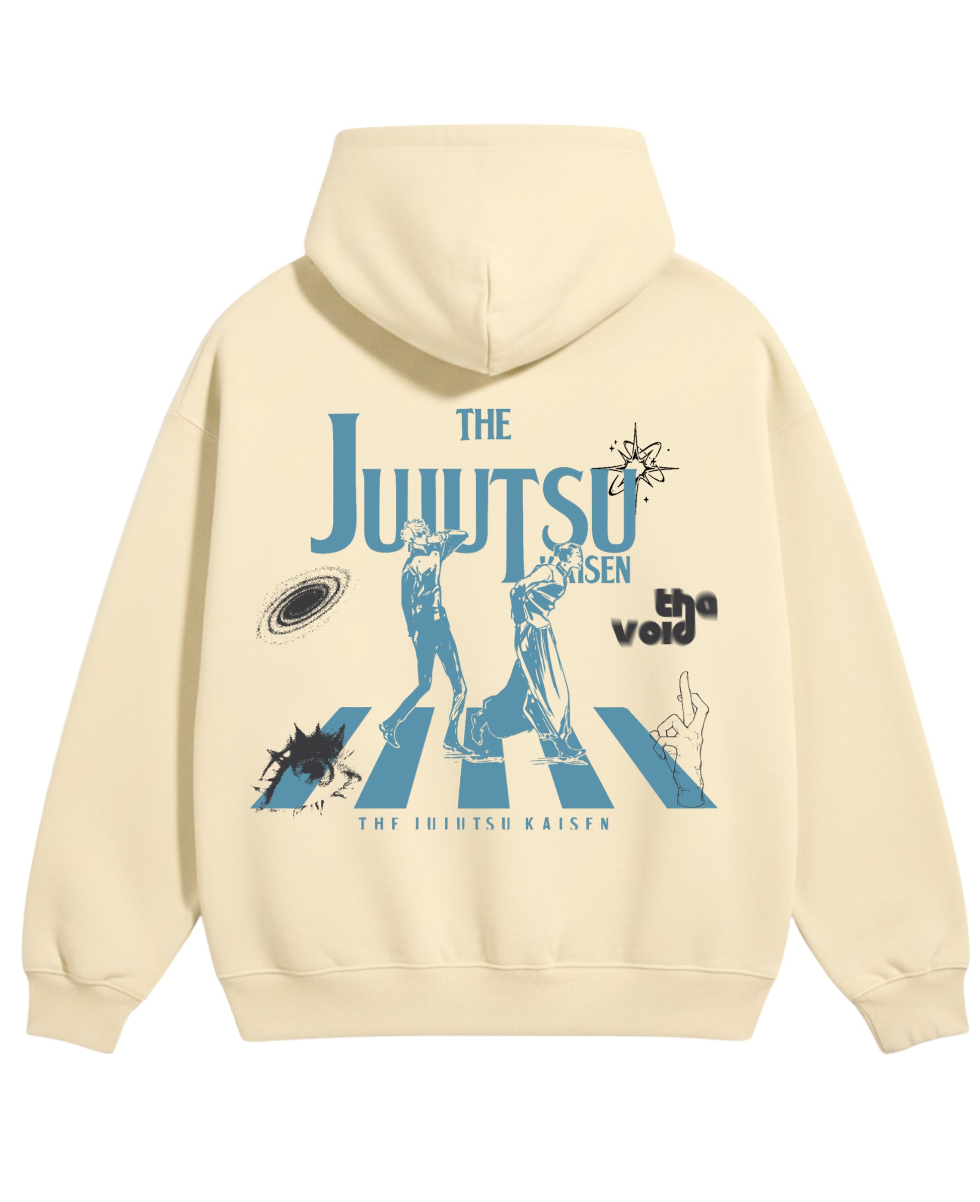 Cream Oversized Hoodie Back Design