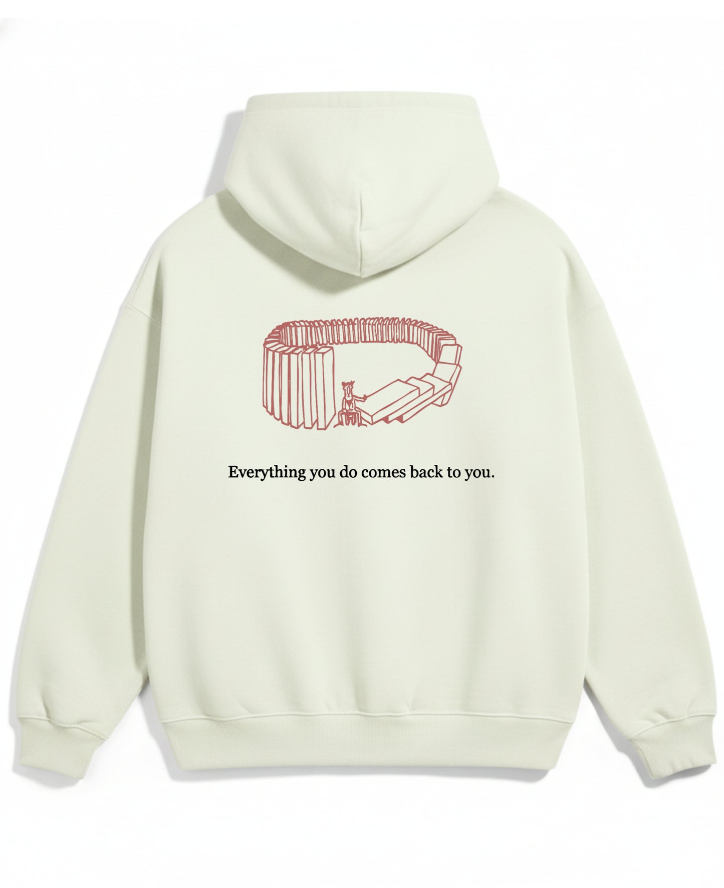 Off-White Oversized Hoodie Back Design