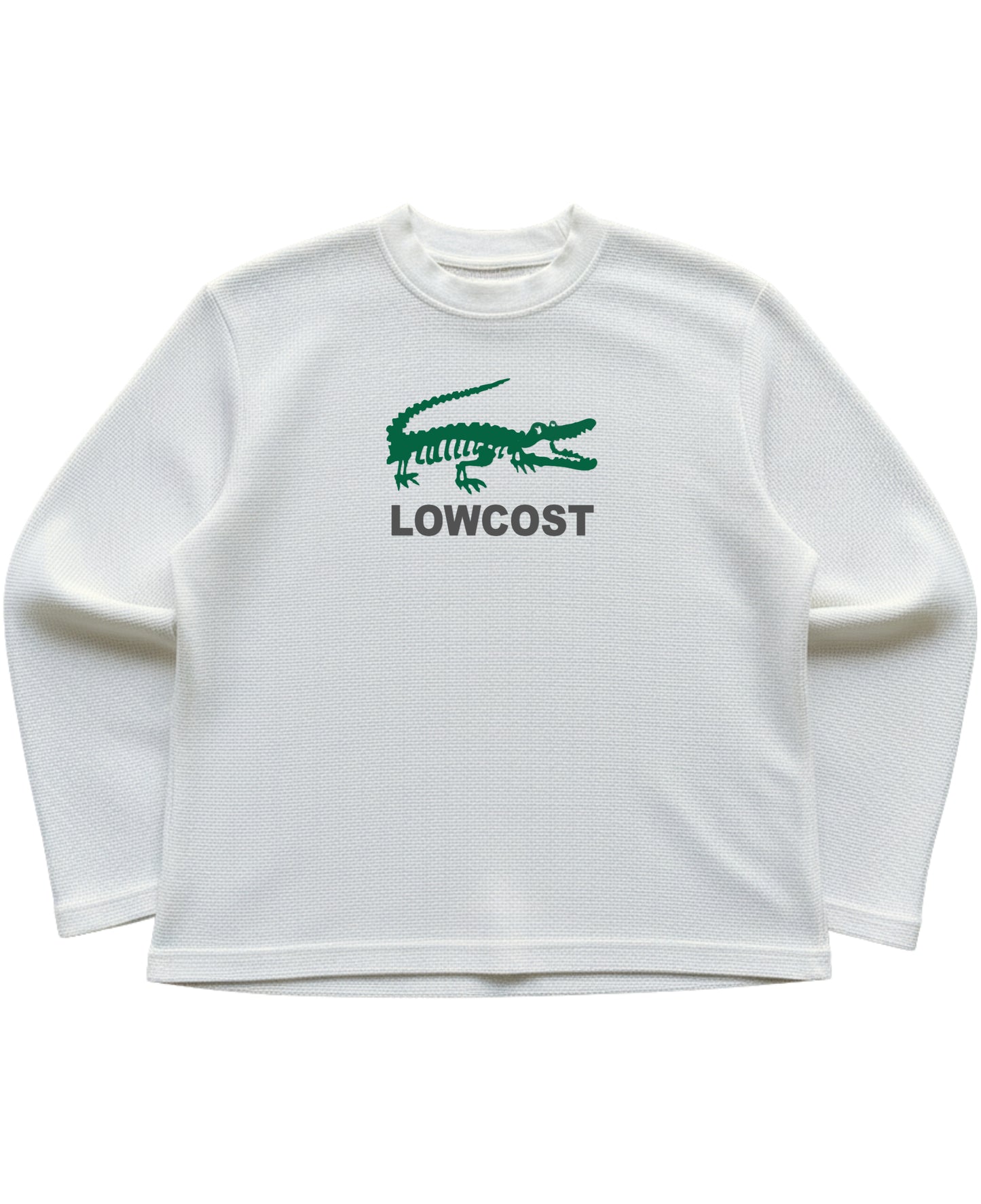 Off-white waffle knit oversized full-sleeve Front Design