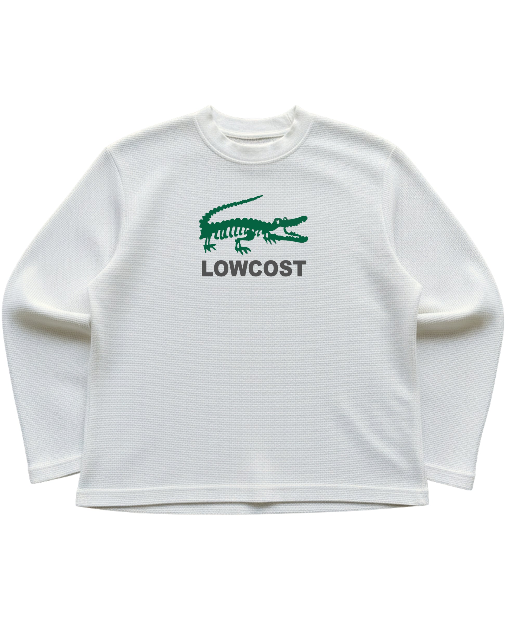 Off-white waffle knit oversized full-sleeve Front Design