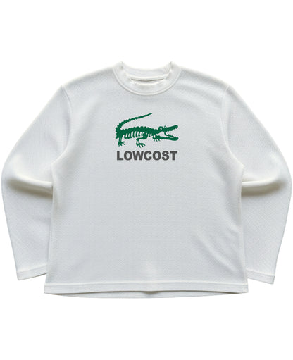 Off-white waffle knit oversized full-sleeve Front Design