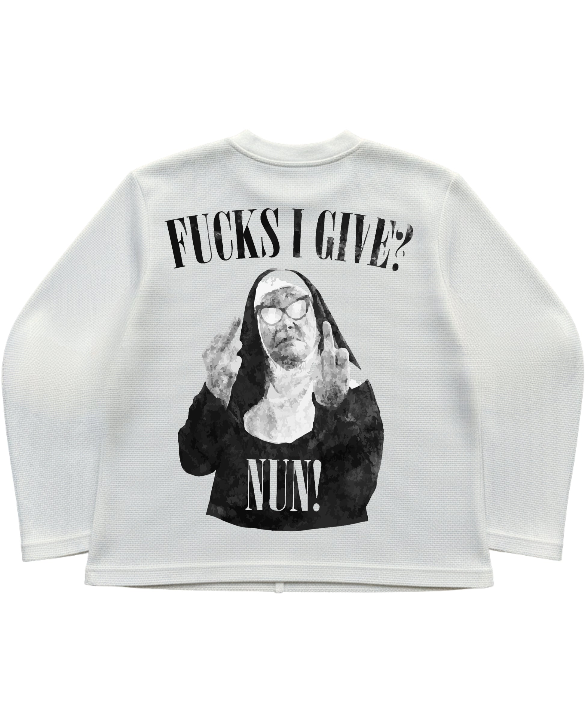 Off-white waffle knit oversized full-sleeve Back Design