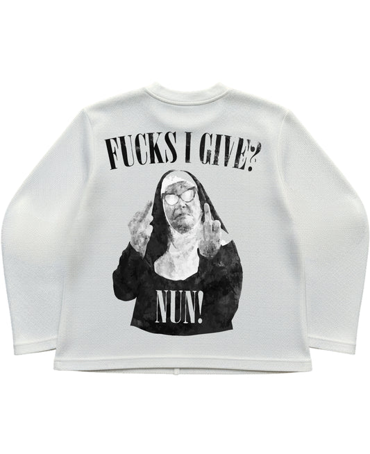 Off-white waffle knit oversized full-sleeve Back Design