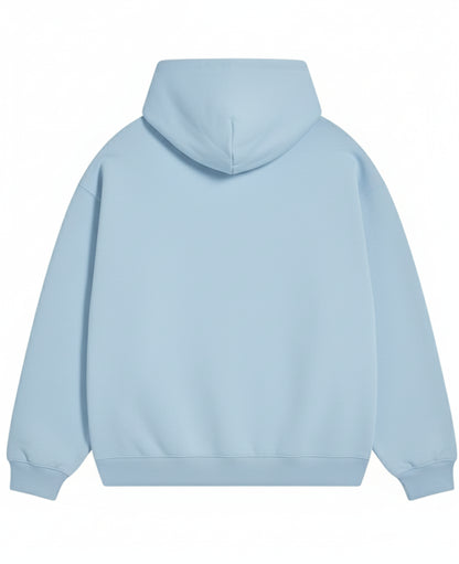 Sky Blue Oversized Hoodie Back Design