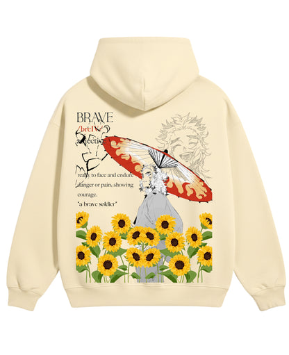 Cream Oversized Hoodie Back Design