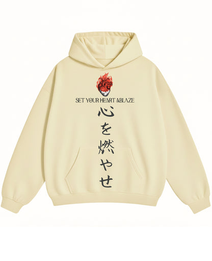 Cream Oversized Hoodie Front Design