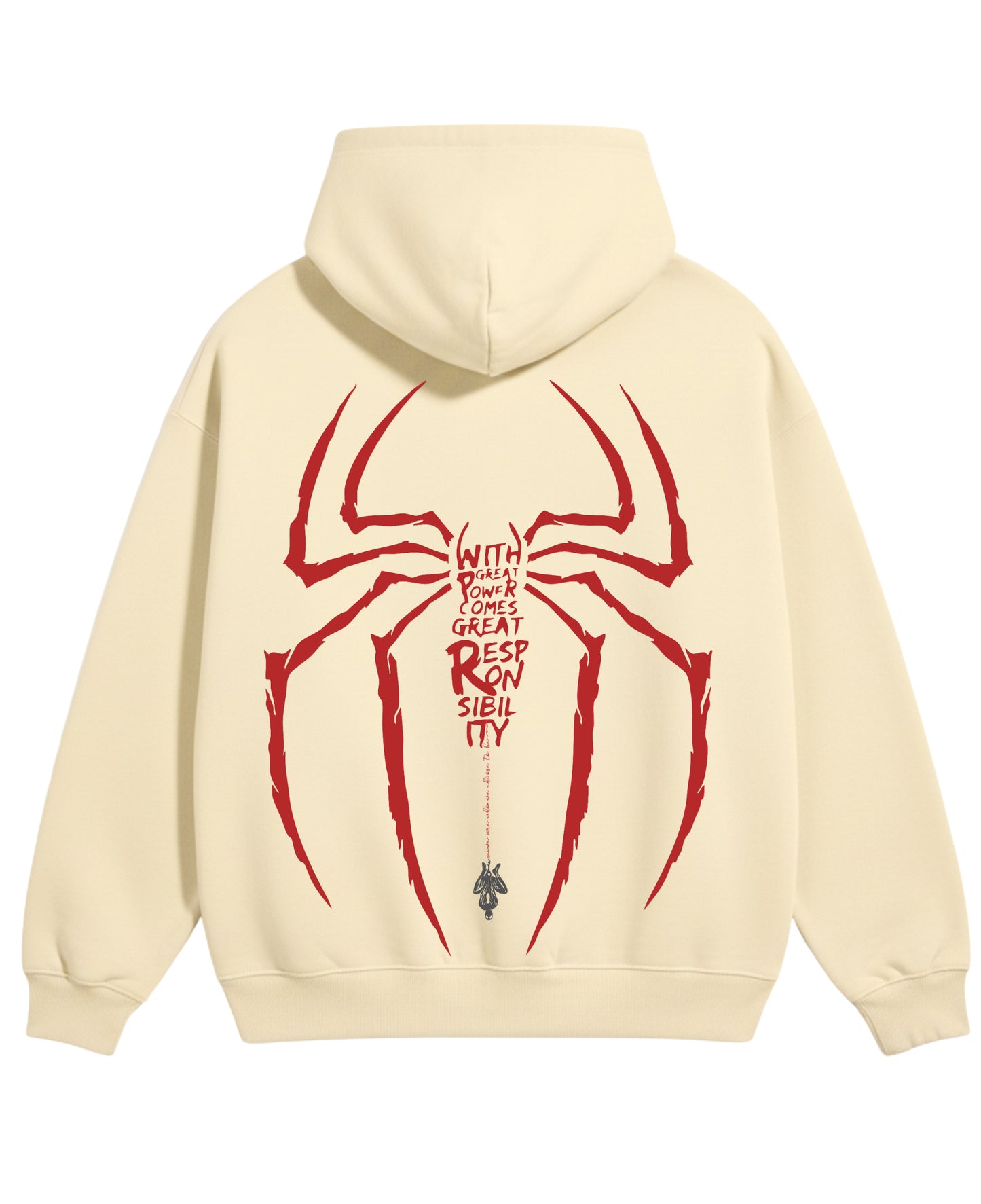 Cream Oversized Hoodie Back Design