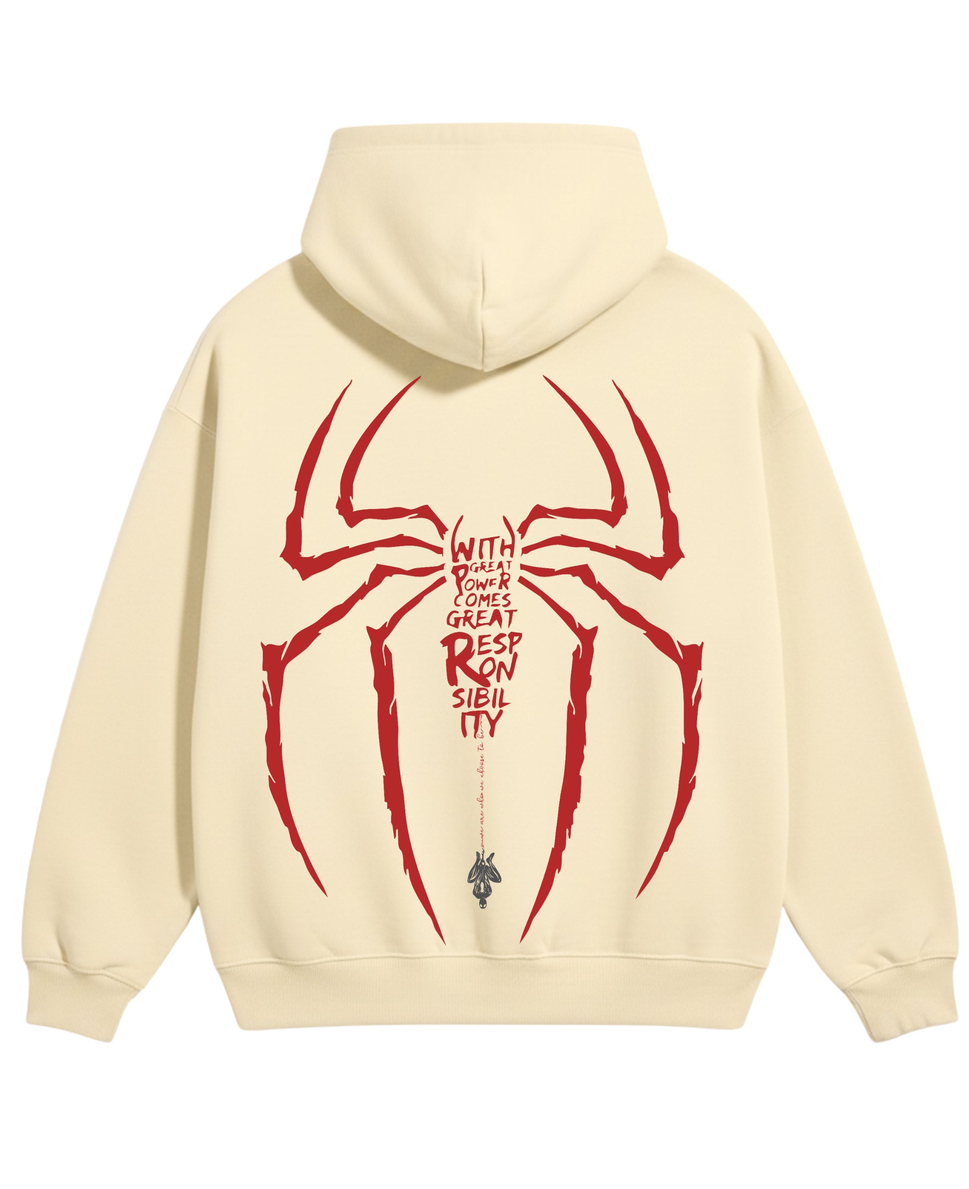 Cream Oversized Hoodie Back Design