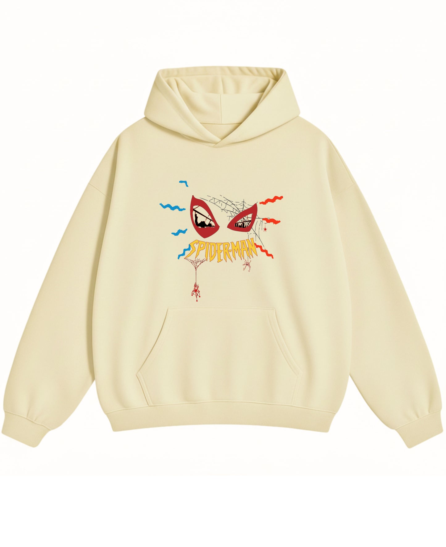 Cream Oversized Hoodie Front Design