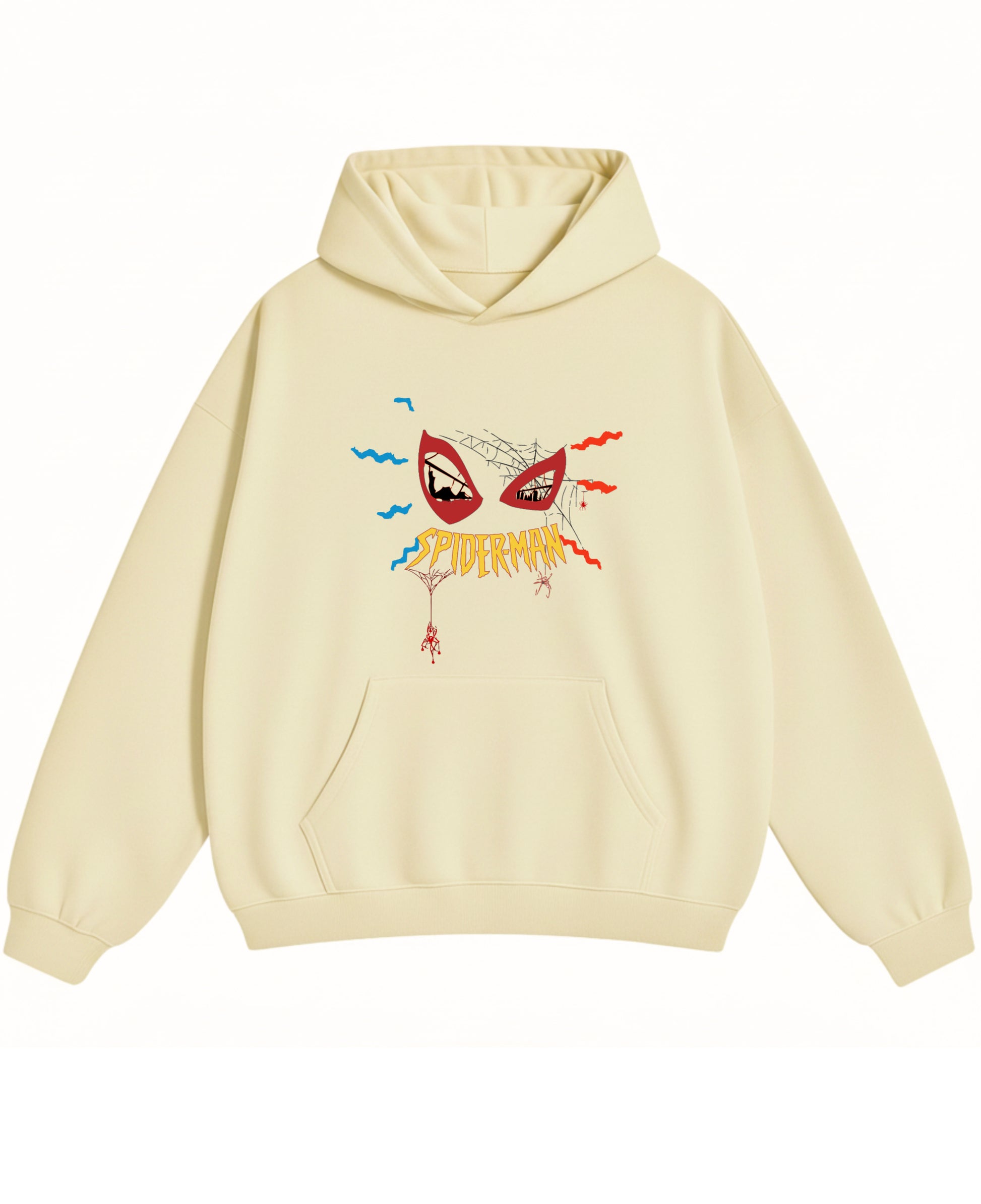 Cream Oversized Hoodie Front Design