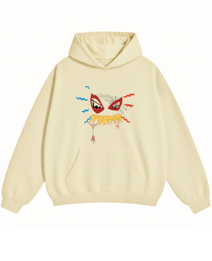 Cream Oversized Hoodie Front Design