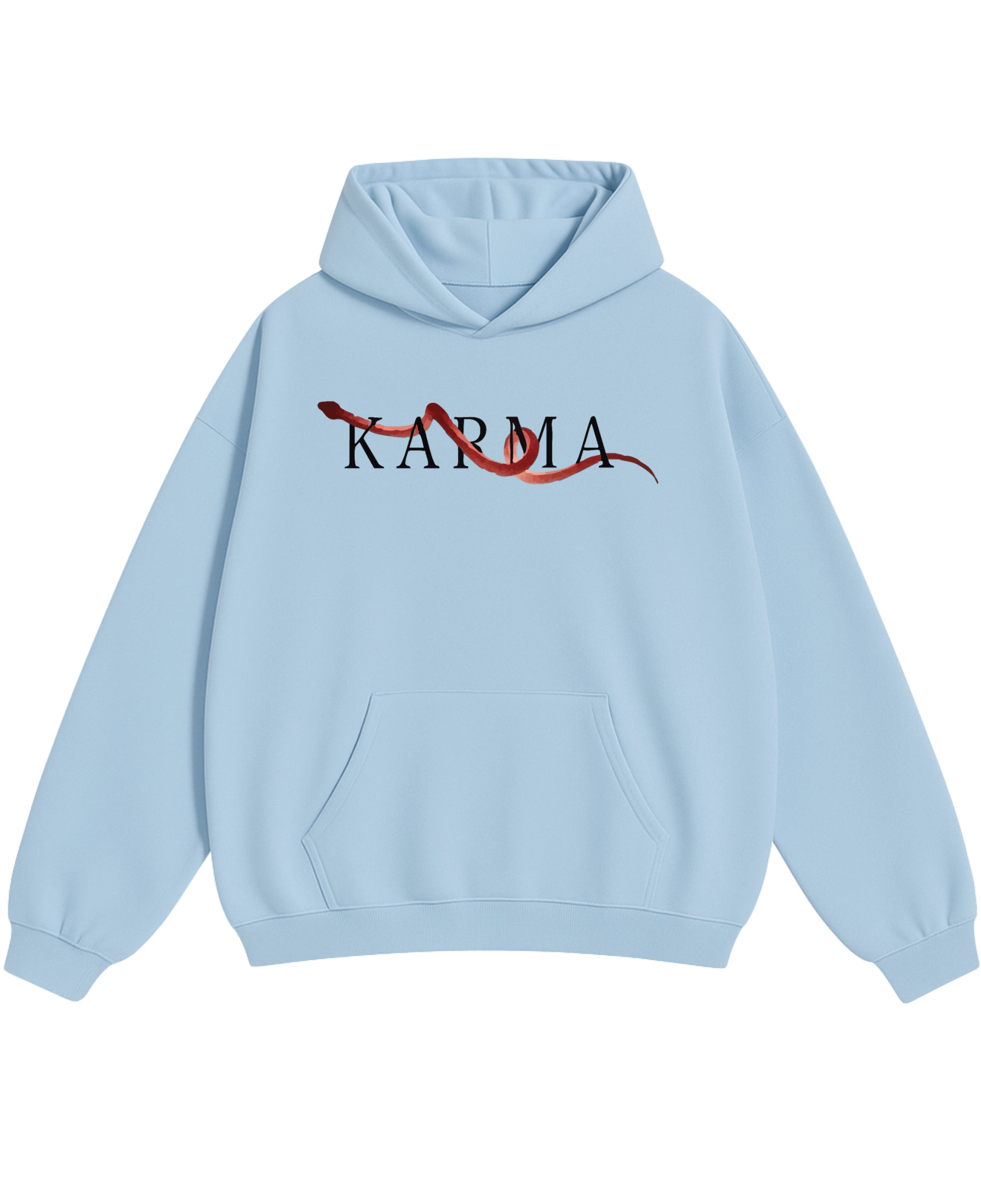Sky Blue Oversized Hoodie Front Design