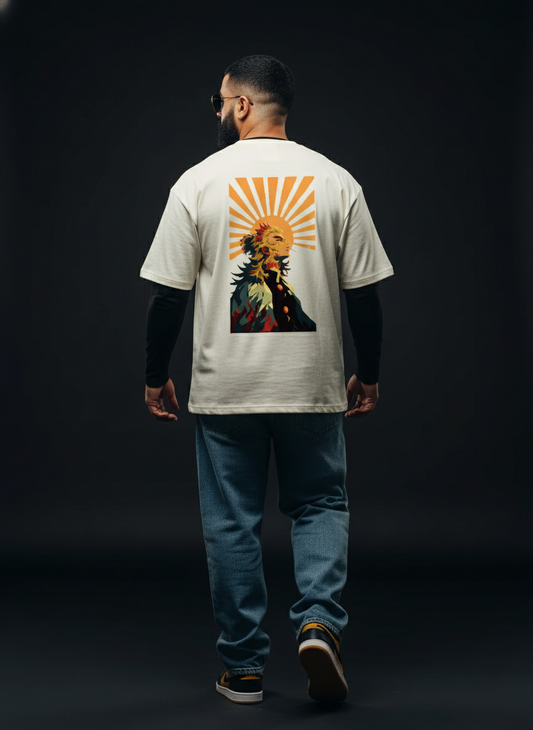 Flame Hashira - Rengoku - Unisex Terry Oversized Tee