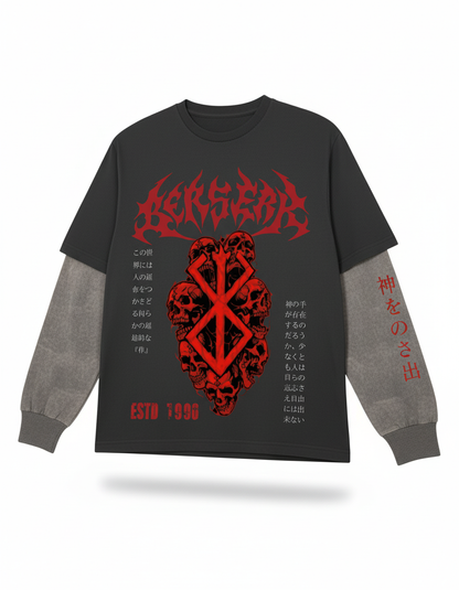 BERSERK® - Black With Acidwash Sleeve